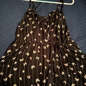 Torrid Black Butterfly Print Top